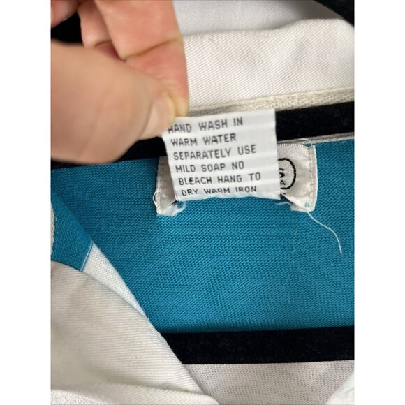 Davison's of Bermuda Vintage Cotton Striped Rugby Shirt Men's Size L - Picture 6 of 11